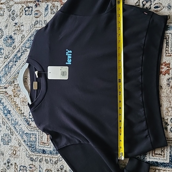 LEVIS BRAND SIGNATURE WOMEN'S BLACK LONG SLEEVE SWEATSHIRT SIZE XL - Picture 9 of 16